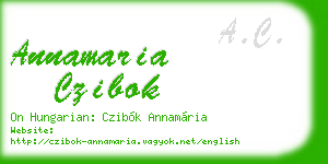 annamaria czibok business card
